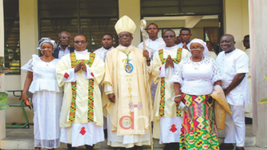 Bishop Fianu with the deacons