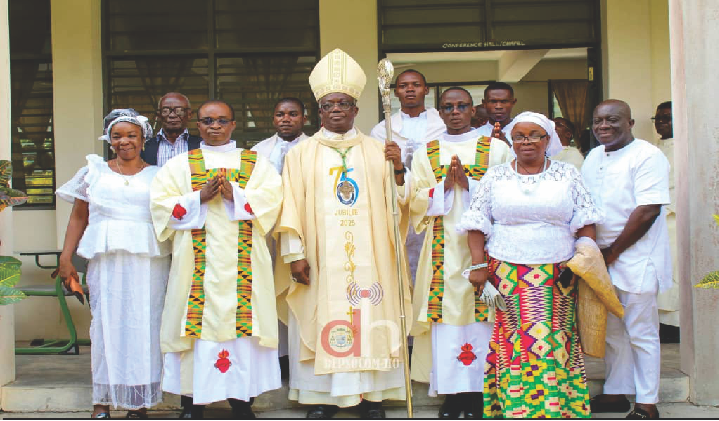 Bishop Fianu with the deacons
