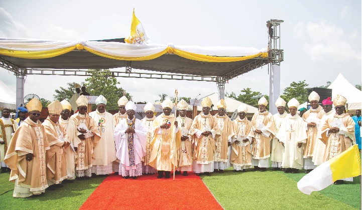 The Nuncio with the Bishop after the installation.